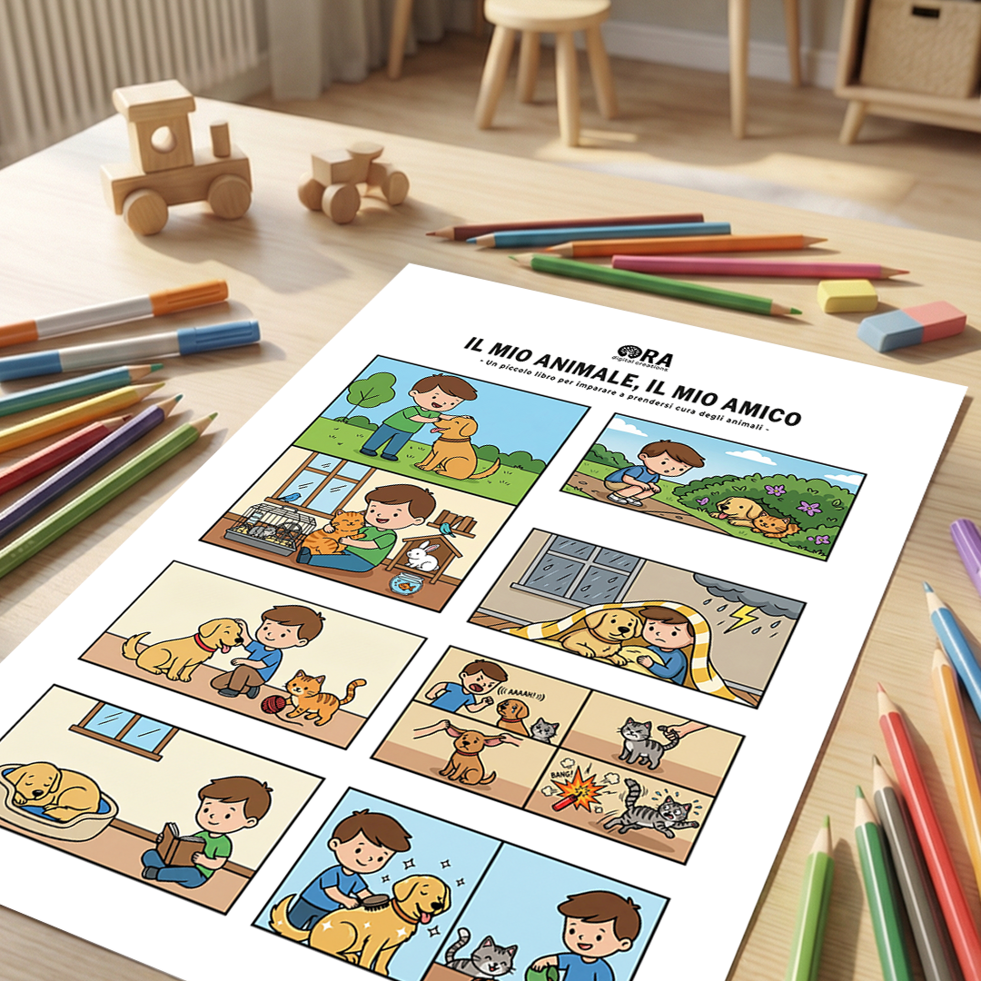 Il Mio Animale, Il Mio Amico — Libro Illustrato + Attività per Bambini 3-6 anni (PDF Digitale)
