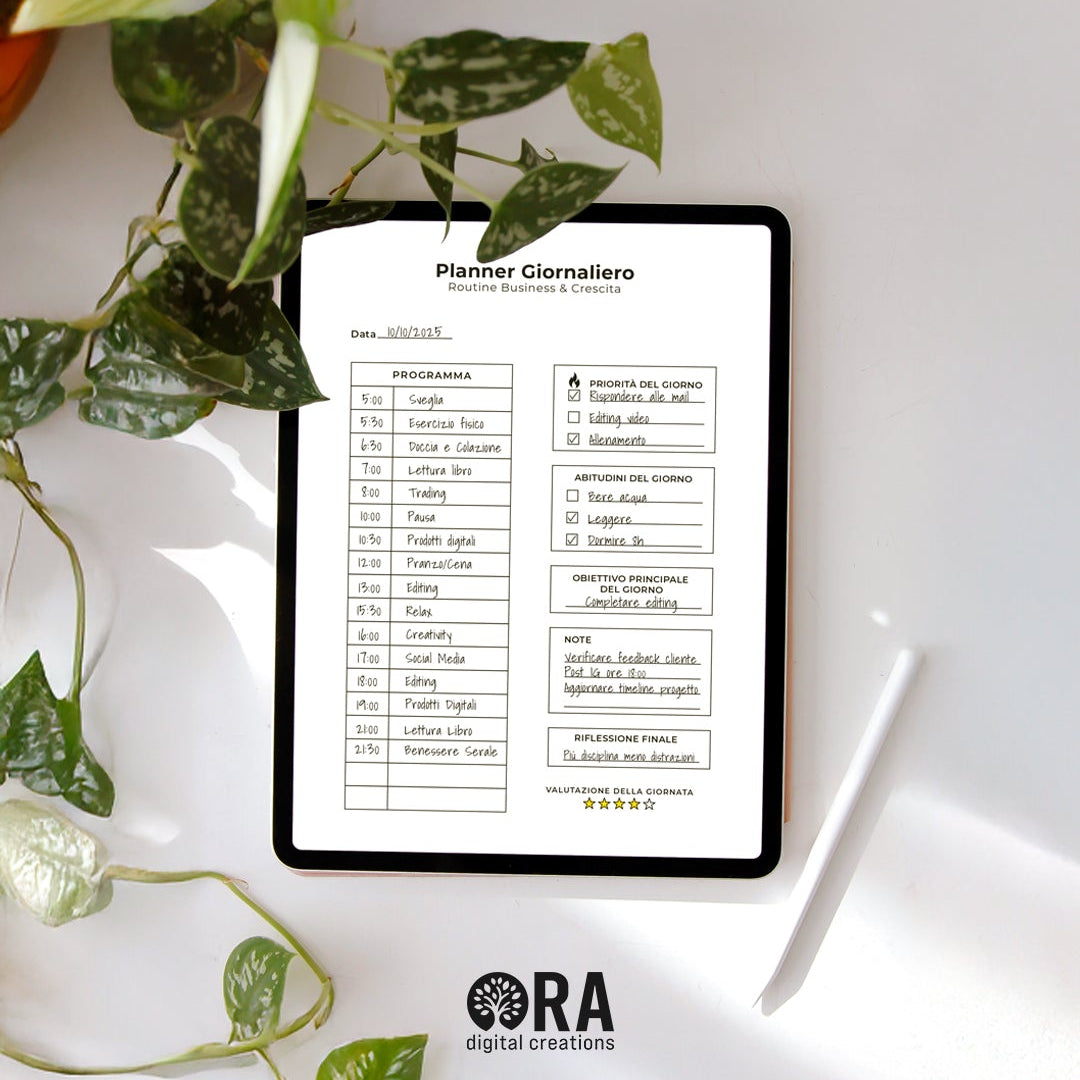 Business & Growth Routine – Digital Planner Pack (A4 + A3) – EN / ES / IT
