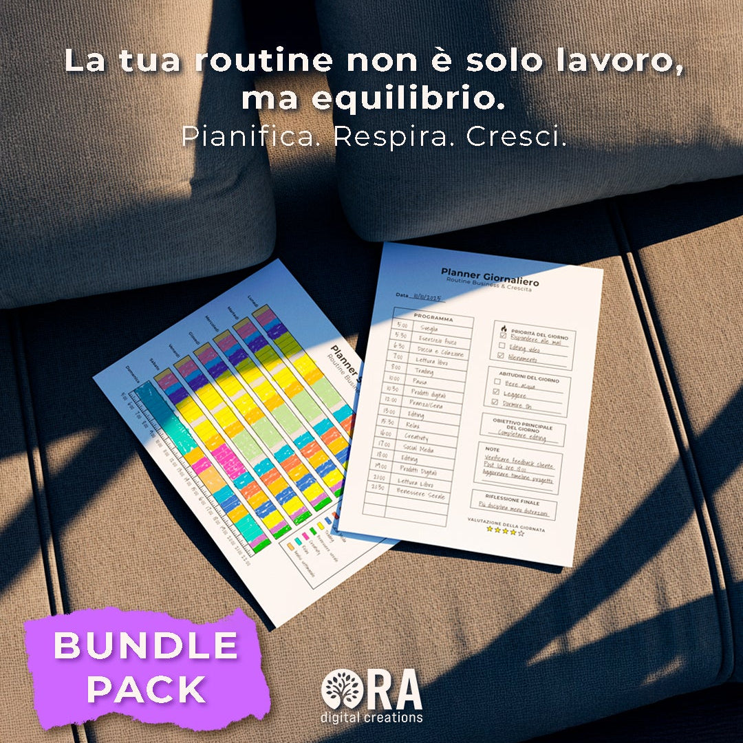 Pacchetto Planner Digitali - Business & Growth Routine (A4 + A3) – EN / ES / IT