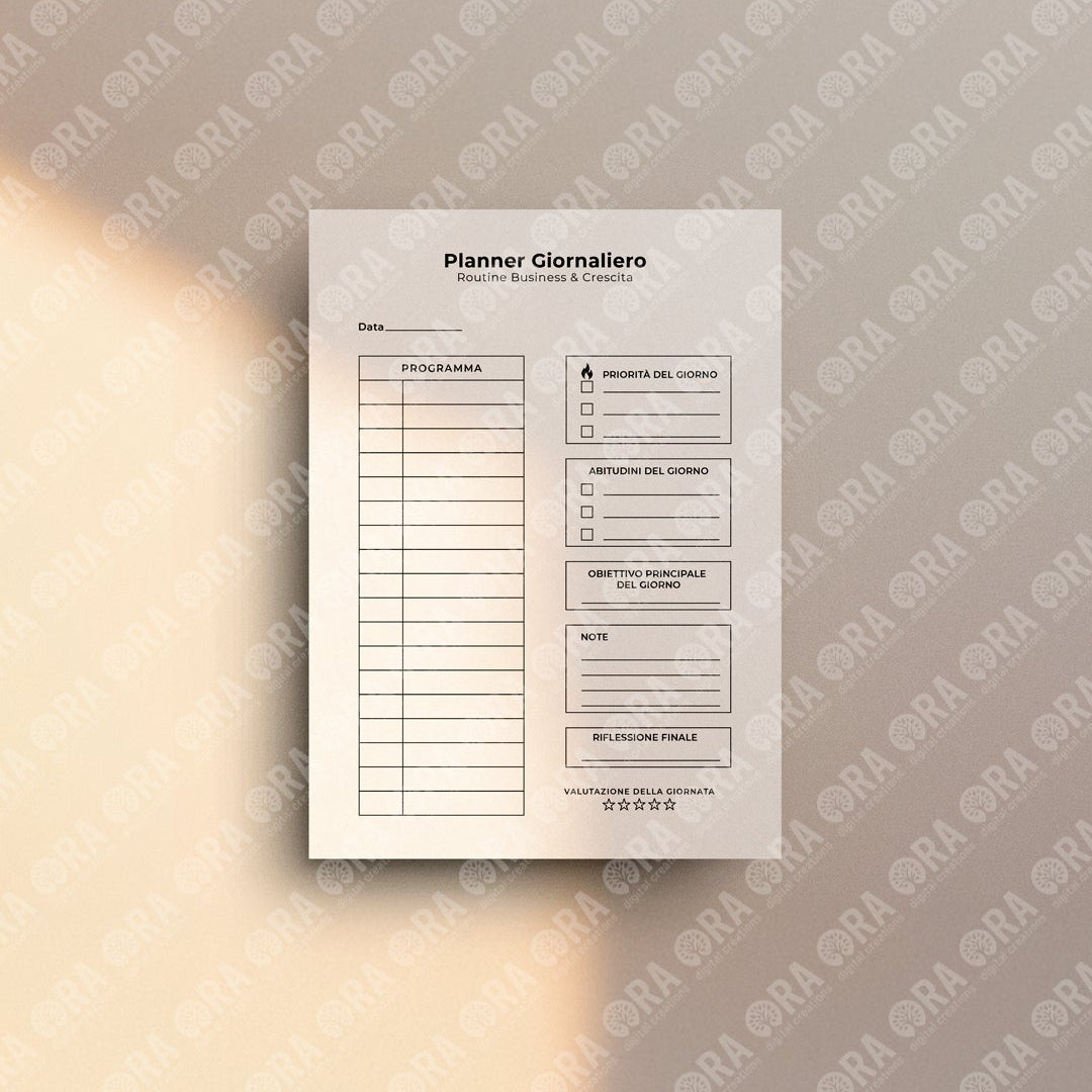 Business & Growth Routine – Digital Planner Pack (A4 + A3) – EN / ES / IT