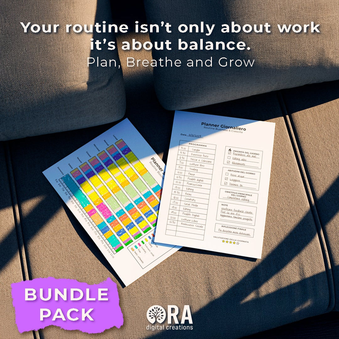 Business & Growth Routine – Digital Planner Pack (A4 + A3) – EN / ES / IT